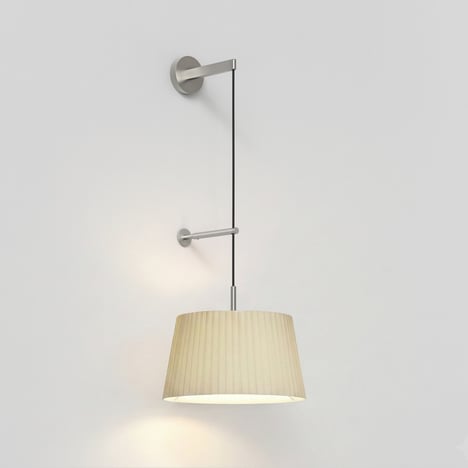Tapered Round 400 Pleated Pendant (4005549) in Matt Nickel - Product Image 1