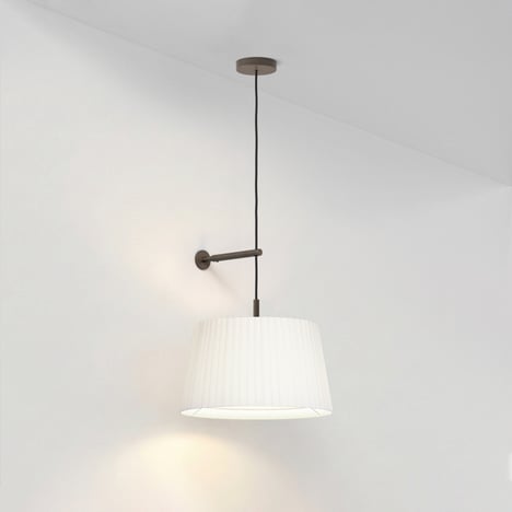 Tapered Round 400 Pleated Pendant (4005058) in Bronze - Product Image 1