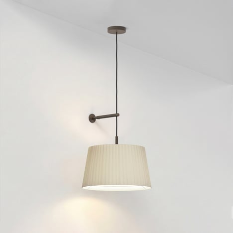 Tapered Round 400 Pleated Pendant (4005059) in Bronze - Product Image 1