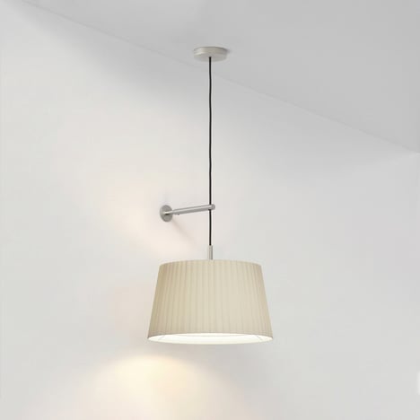 Tapered Round 400 Pleated Pendant (4005127) in Matt Nickel - Product Image 1