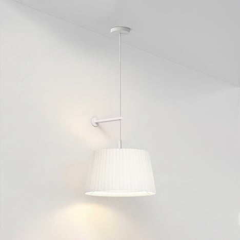 Tapered Round 400 Pleated Pendant (4005160) in Matowy Biały - Produkt Image 1
