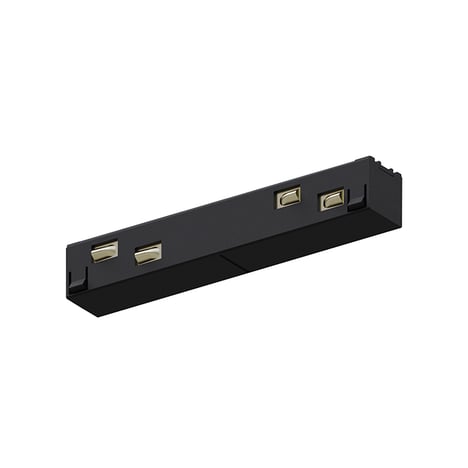 48V Track Straight Connector (6038013) in Matt Black - Product Image 1