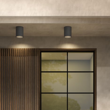 Kos Round 140 Coastal (1326089) in Charcoal Concrete - Insitu Image 2