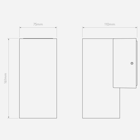 Tallinn Single (1516001) in Anthracite - Technical Drawing