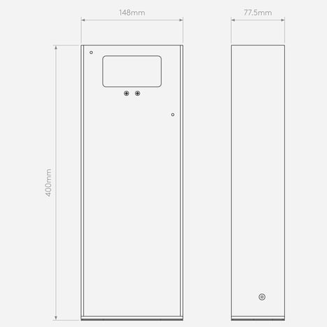 Mori Bollard Accessory 400 (6031003) - Technical Drawing