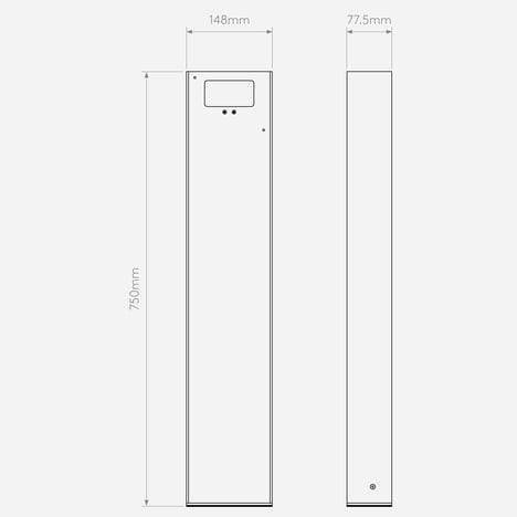 Mori Bollard Accessory 750 (6031004) - Technical Drawing