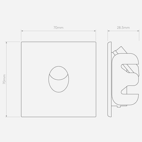 Tango LED 2700K (1175014) in Brushed Stainless Steel - Technical Drawing