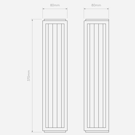 Boston 370 2700K (1370022) in Polished Chrome - Technical Drawing