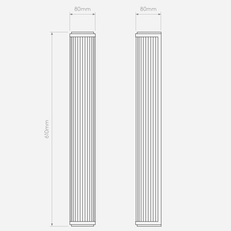 Versailles 600 2700K (1380114) in Polished Chrome - Technical Drawing