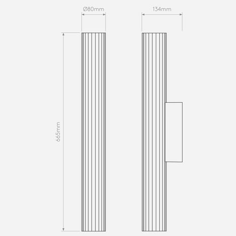 io 665 2700K (1409075) in Matt Black - Technical Drawing