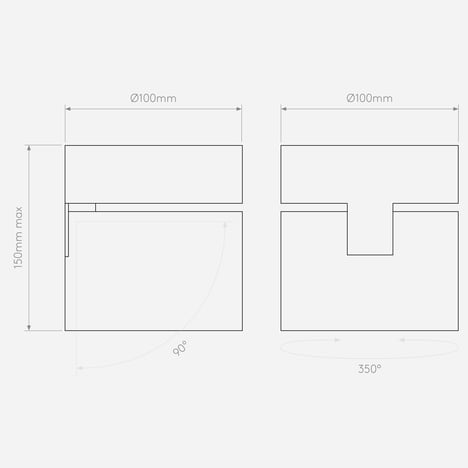 Lynx 2700K (1403011) in Matt Black - Technical Drawing