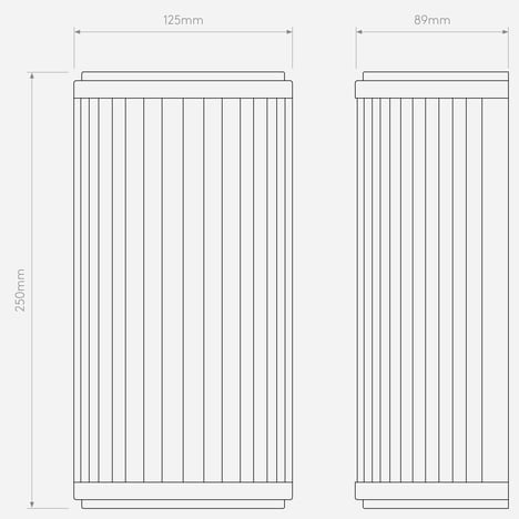 Versailles 250 Phase Dimmable 2700K (1380111) in Bronze - Technical Drawing