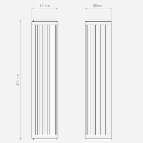 Versailles 370 2700K (1380110) in Polished Chrome - Technical Drawing