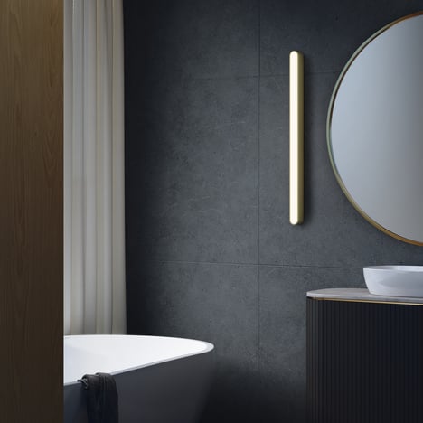 Atticus 600 2700K (1440030) in Matt Brushed Brass - Insitu Image 1