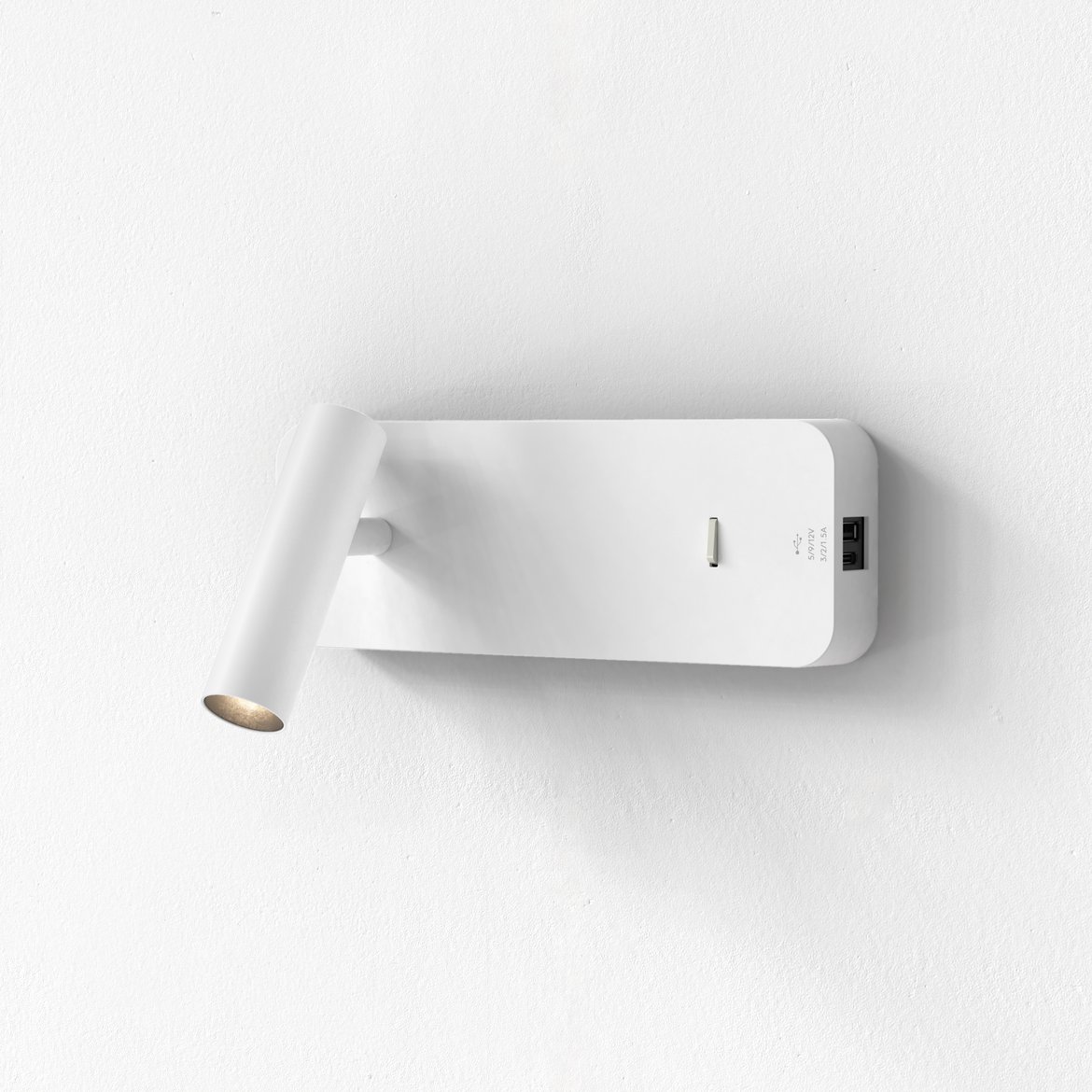 Enna Surface (USB A+C) Reading Light, Matt White | Astro