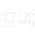 Bayville Single Spot Sensor (1401025) in Textured Black - Technical Drawing Thumbnail
