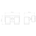 Bayville Twin Spot Sensor (1401026) in Textured Black - Technical Drawing Thumbnail