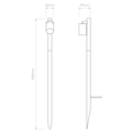 Dartmouth Spike 900 (1372018) in Textured Black - Technical Drawing Thumbnail