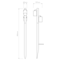 Dartmouth Spike 900 Twin (1372019) in Textured Black - Technical Drawing Thumbnail