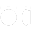 Drop Wall (1523001) in Clear Glass - Technical Drawing Thumbnail