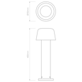 Nomad Bollard 400 (1484011) in Textured Black - Technical Drawing Thumbnail