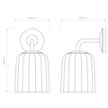 Veo Lantern (1455009) in Bronze - Technical Drawing Thumbnail