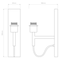 Telegraph Wall (1404011) in Matowy Nikiel - Technical Drawing Thumbnail
