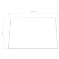 Tapered Round 320 (5009001) in White Fabric - Technical Drawing Thumbnail