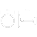 Mascali Round LED (1373020) in Cromo Pulido - Technical Drawing Thumbnail