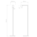 Ascoli Floor (1286019) in Nickel Mat - Technical Drawing Thumbnail