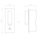 Fuse 3 USB (1215081) in Matt White - Technical Drawing Thumbnail