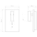 Edge Reader Mini LED (1352041) in Matt Black - Technical Drawing Thumbnail