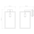 Box Lantern 450 (1354007) in Textured Black - Technical Drawing Thumbnail