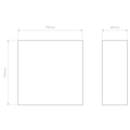 Tile 170 DALI (1493002) in Matt White - Technical Drawing Thumbnail