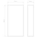 Tile 170 Tall Phase (1493005) in Matt White - Technical Drawing Thumbnail
