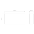 Tile 340 Phase (1493009) in Matt White - Technical Drawing Thumbnail