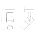 Stage Single (1491002) in Matt Black - Technical Drawing Thumbnail
