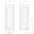 Ottavino Wall (1411011) in Matt Brushed Brass - Technical Drawing Thumbnail