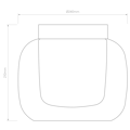 Aquina Ceiling 240 (1450015) in Matt Brushed Brass - Technical Drawing Thumbnail