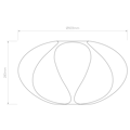 Flow 500 Pendant (4005347) in Matt White - Technical Drawing Thumbnail