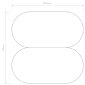 Duo 210 Pendant (4005082) in Negro Mate - Technical Drawing Thumbnail
