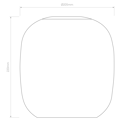 Curve 220 Pendant (4005330) in Blanc Mat - Technical Drawing Thumbnail
