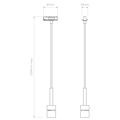 Track Pendant 230V (1184037) in Mattschwarz - Technical Drawing Thumbnail