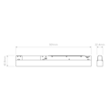 Linear 300 Fixed 48V Track DALI (1521004) in Matt White - Technical Drawing Thumbnail