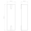 Elba Wall 400 Shade (5042015) in Putty Fabric - Technical Drawing Thumbnail