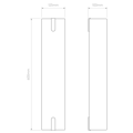 Elba Wall 600 Shade (5042016) in White Fabric - Technical Drawing Thumbnail