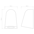 Mast Light Coastal (1317029) in Terracotta Concrete - Technical Drawing Thumbnail