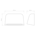 Mast Twin Coastal (1317032) in Terracotta Concrete - Technical Drawing Thumbnail