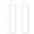 Harvard Wall Coastal (1402021) in Métal Canon Brossé PVD - Technical Drawing Thumbnail