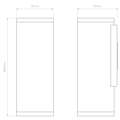 Ava 200 Coastal (1428002) in Brushed Stainless Steel - Technical Drawing Thumbnail